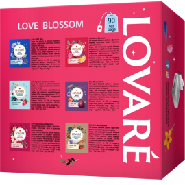 Колекція чаїв Lovare Love Blossom 90 пакетиків - 6 видів по 15 шт 