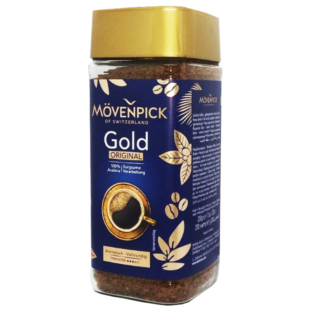 Кава розчинна "Movenpick" Gold Original 200 грам скло банка