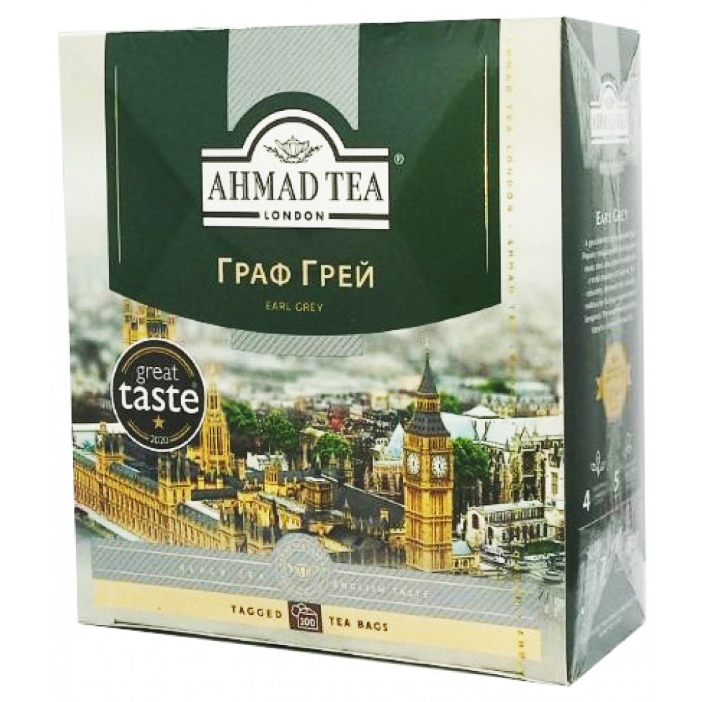 Чай Ahmad Tea Граф Грей 100 пакетів