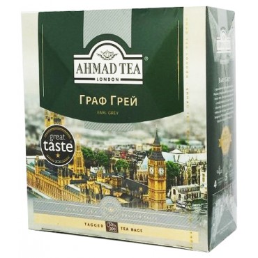 Чай Ahmad Tea Граф Грей 100 пакетов