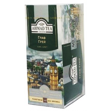 Чай Ahmad Tea Граф Грей 40 пакетов без ярлыка
