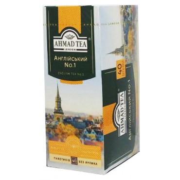 Чай Ahmad Tea №1 40 пакетов без ярлыка