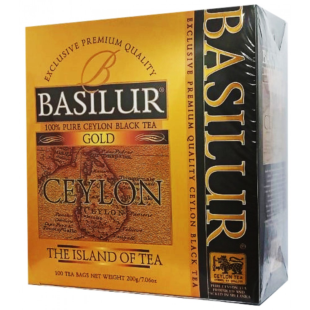 Чай Basilur Gold Золотий Чайний Острів 100 пакетів