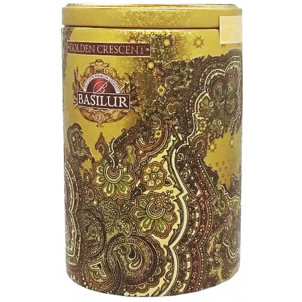 Чай черный Basilur Golden Crescent 100 грамм в металлической банке
