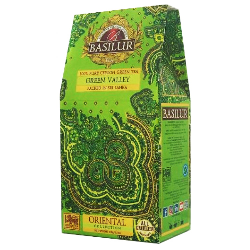 Чай зелений Basilur Green Valley 100 грам