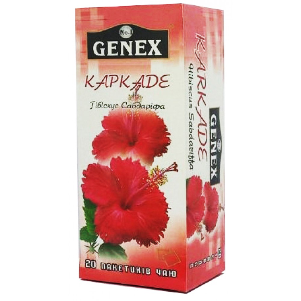 Чай Genex Каркаде 20 пакетів по 1,5 грама