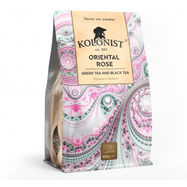 Чай Kolonist черный и зеленый Oriental rose 100 грамм