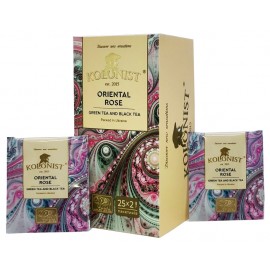 Чай Kolonist чорний і зелений Oriental Rose 25 пакетів сашет 25 пакетів