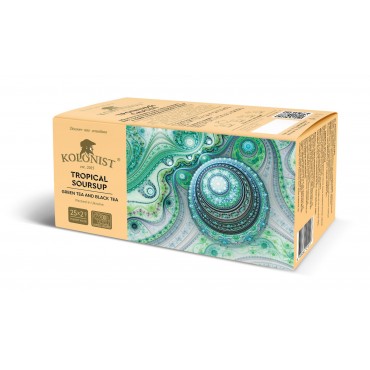 Чай Kolonist черный и зеленый Tropical Soursop 25 пакетов сашет
