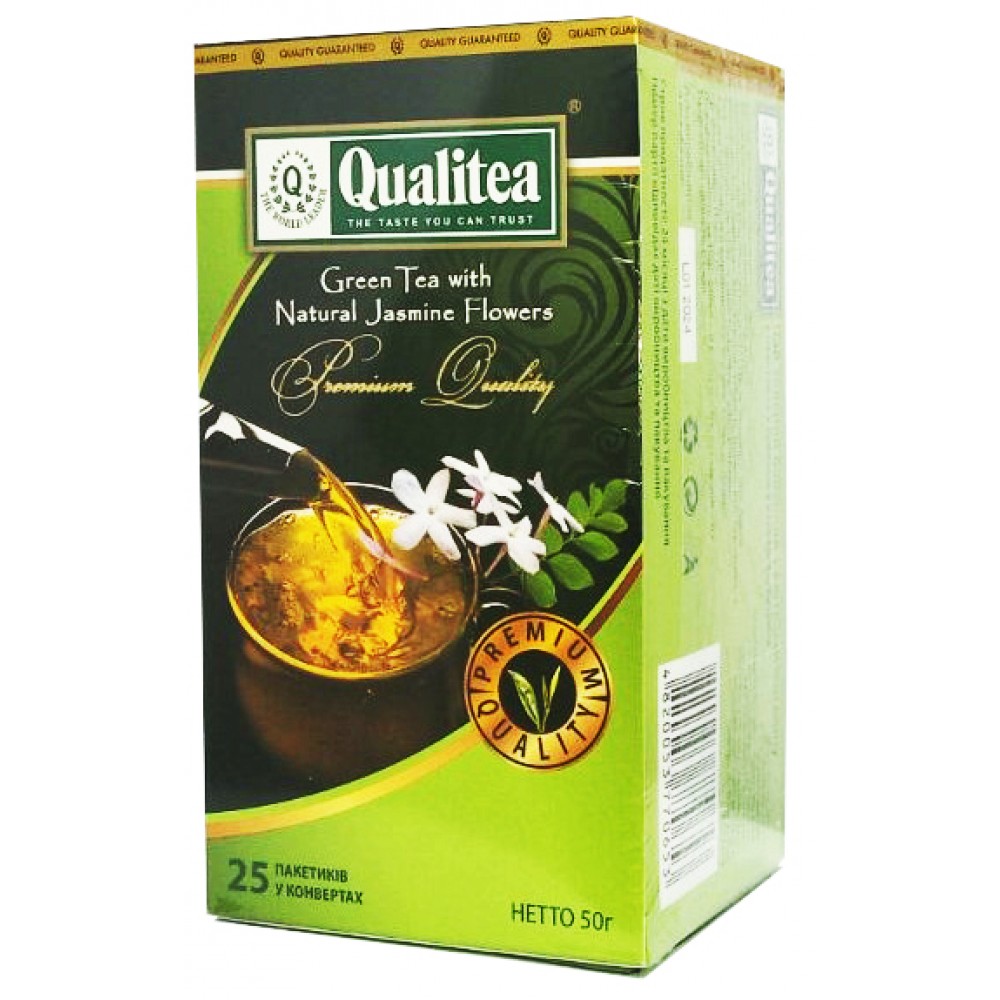 Чай Qualitea зелений із жасмином 25 пакетів у конвертах