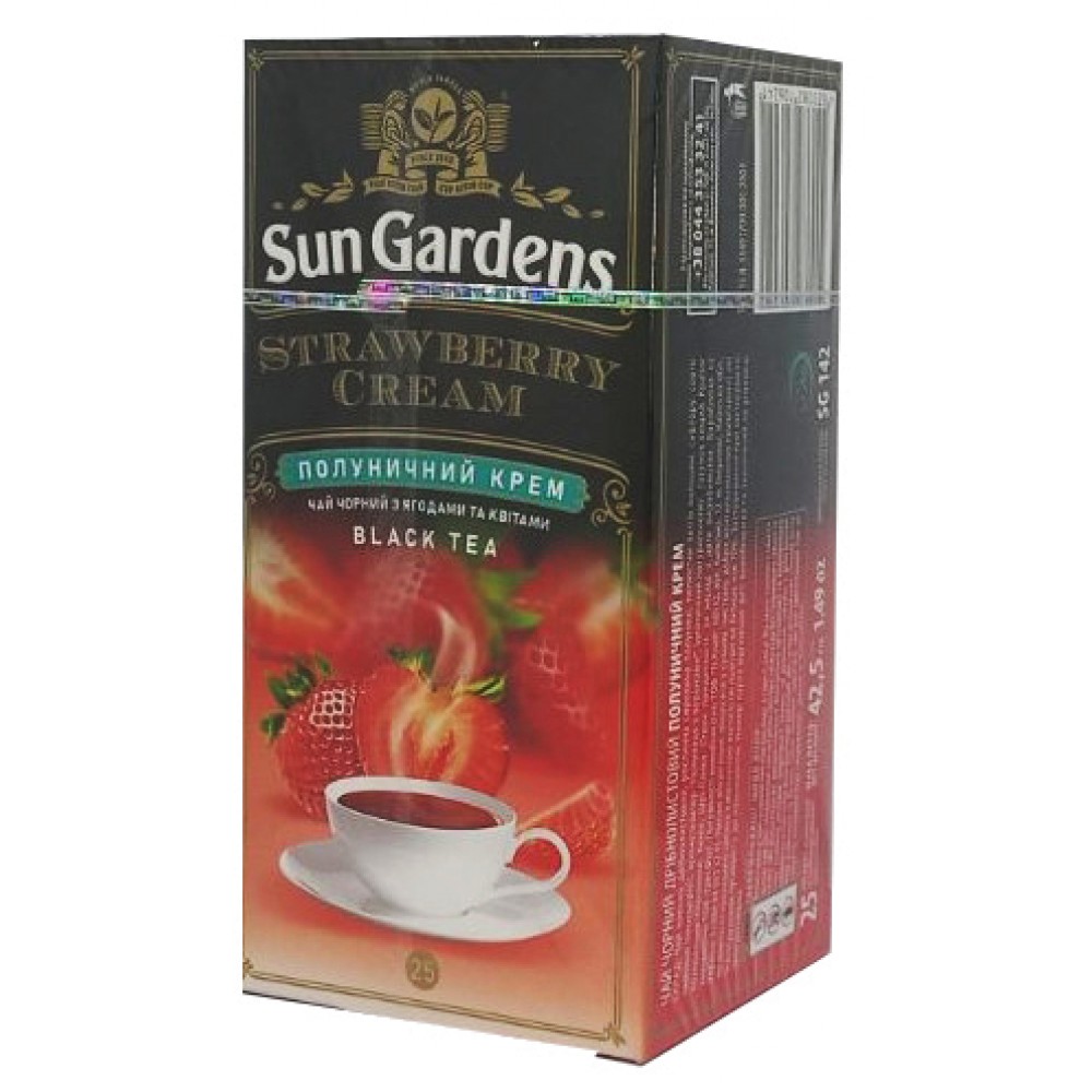 Чай Sun Gardens Полуничний крем 25 пакетів