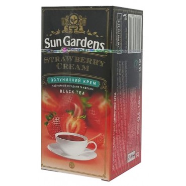 Чай Sun Gardens Клубничный крем 25 пакетов
