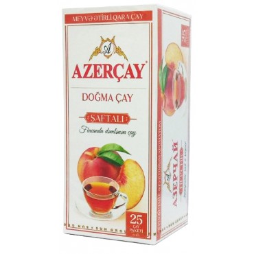 Чай Азерчай черный Персик 25 пакетов