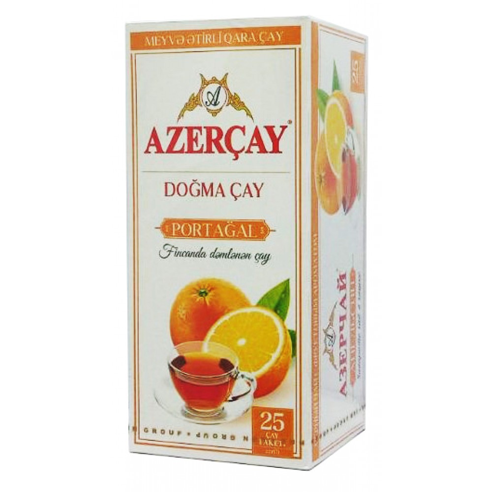 Чай Азерчай черный Апельсин 25 пакетов