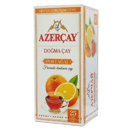 Чай Азерчай черный Апельсин 25 пакетов