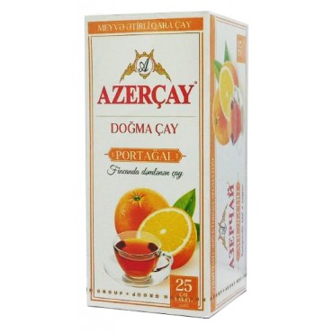 Чай Азерчай черный Апельсин 25 пакетов
