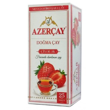 Чай Азерчай черный Клубника 25 пакетов