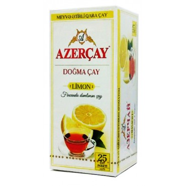 Чай Азерчай черный Лимон 25 пакетов