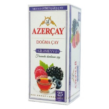 Чай Азерчай черный Ягода 25 пакетов