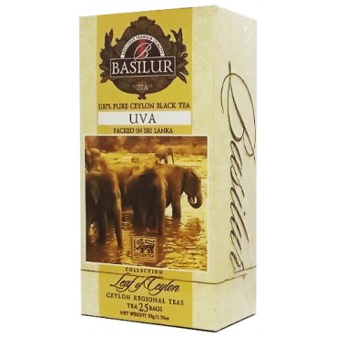 Чай черный Basilur Лист Цейлона Ува 25пакетов