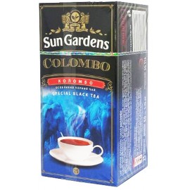 Чай чорний з квітково-ароматичною сумішшю Sun Gardens Colombo Mix 25 пакетиків по 2 грами