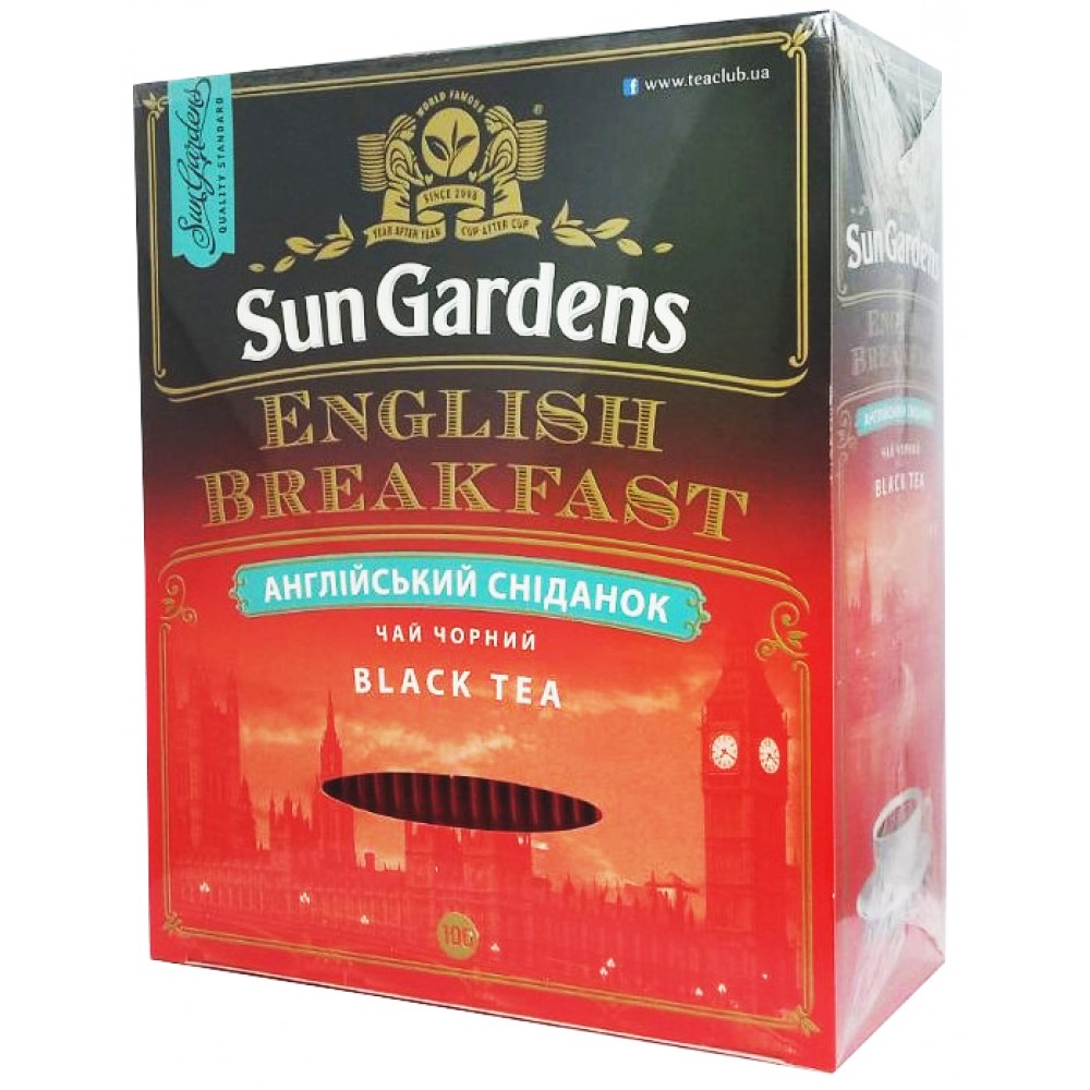 Чорний чай Sun Gardens English Breakfast 100 пакетів 
