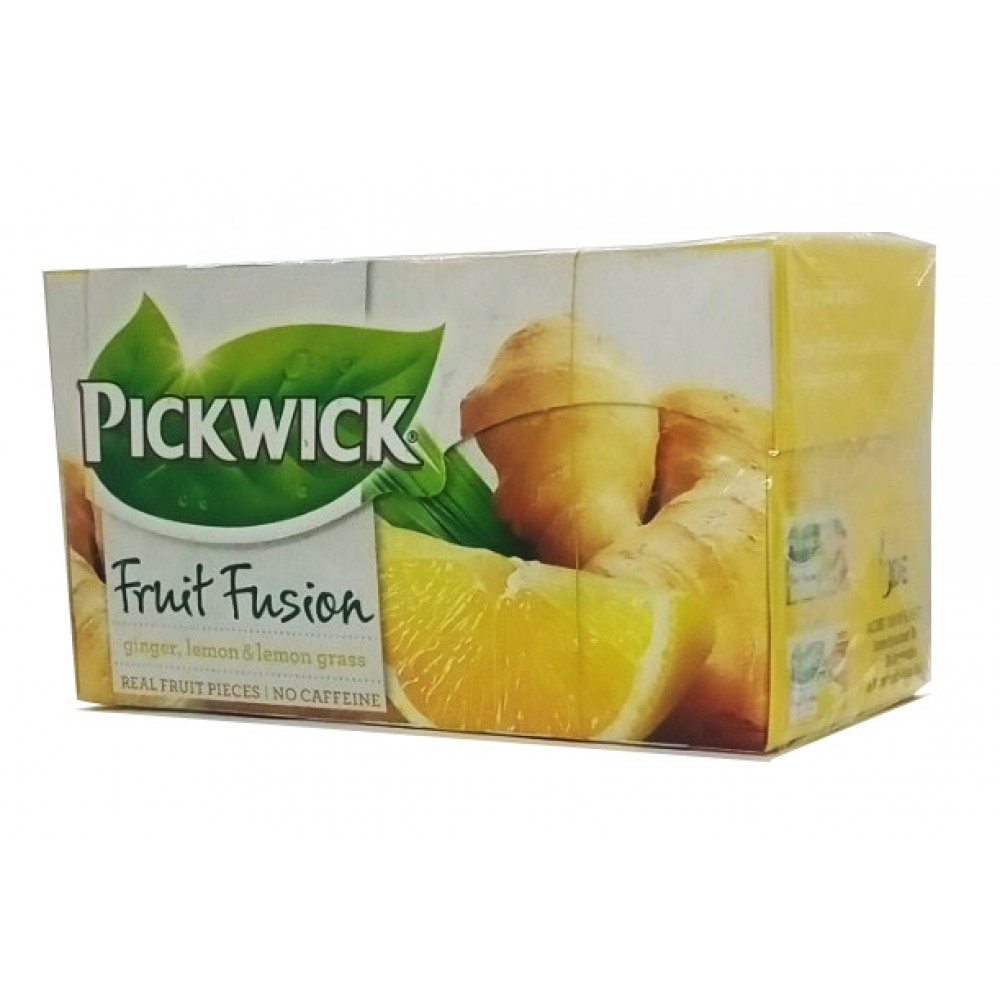 Чай Pickwick Ginger lemon&lemon grass Fruit Fusion фруктово-трав'яний 20 пакетів.