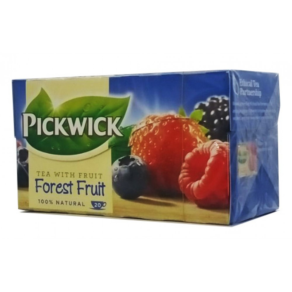 Чай Pickwick Forest Fruit, чорний із шматочками лісових ягід 20 пакетів.