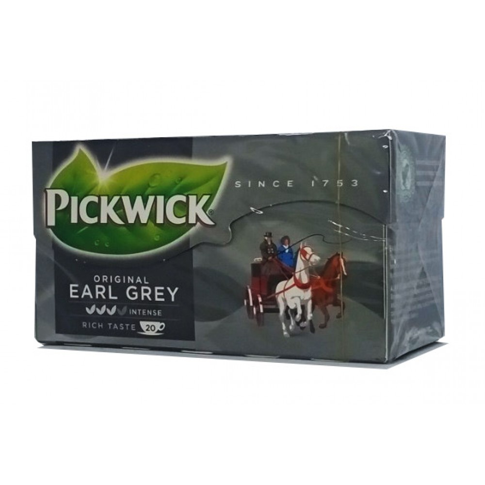 Чай Pickwick Earl Grey, чорний із бергамотом 20 пакетів.