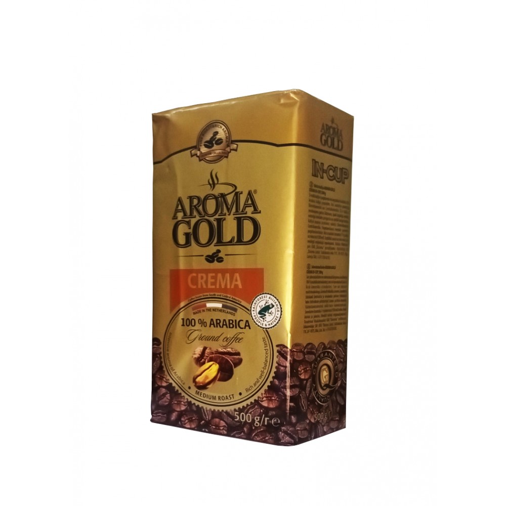 Кофе молотый Aroma Gold Crema 100% арабика 500 грамм