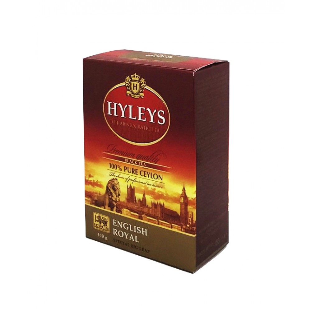 Чорний цейлонський чай Hyleys English Royal великий лист 100 грам
