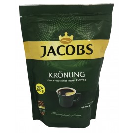 Кава "Jacobs" Kronung 300 грам сублімована, розчинна в економ упаковці. Країна виробник: Чехія